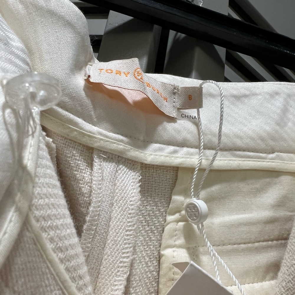 Tory Burch White Thomas Trousers - Picture 8 of 9